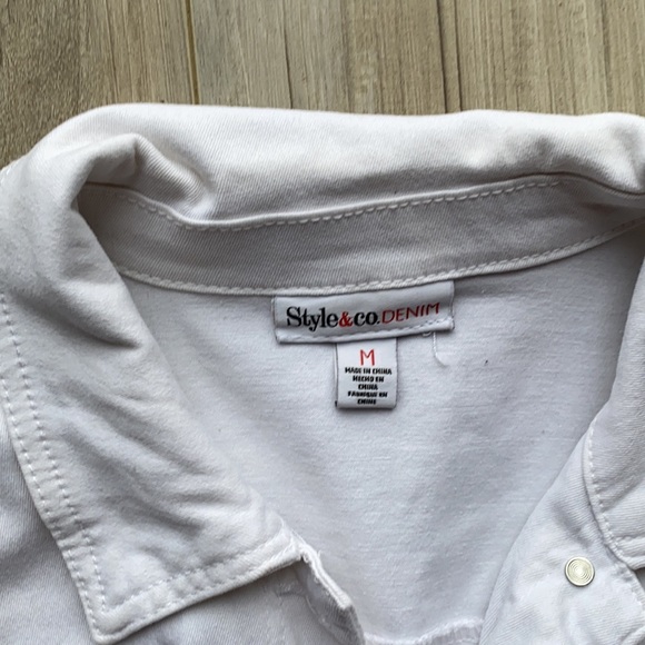 White stretch denim jacket - Picture 2 of 2